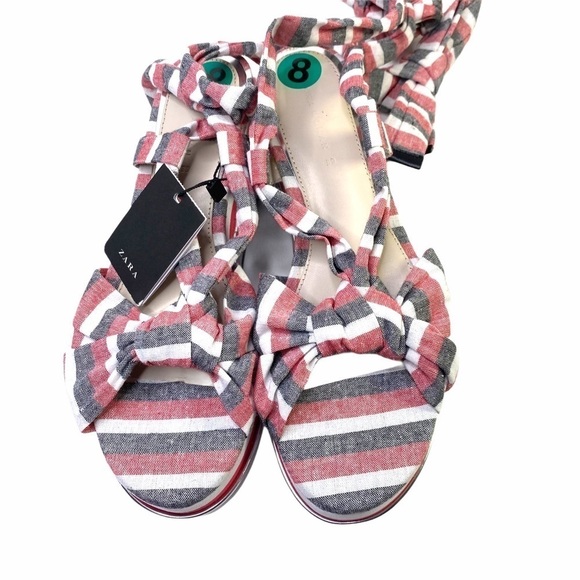 NEW! Zara Ankle wrap Flatforms - Picture 5 of 9